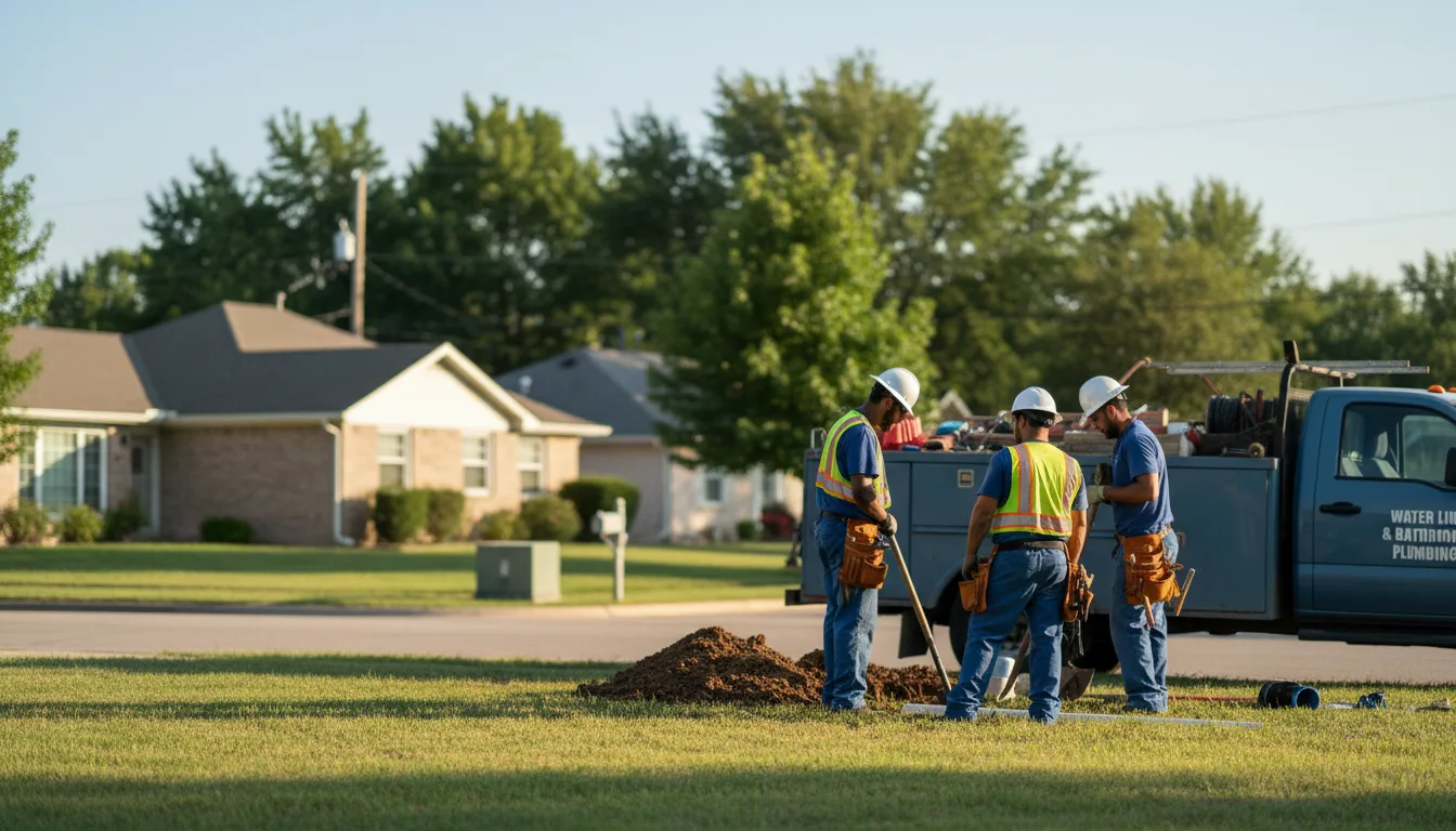 Residential water line and bathroom plumbing service in Liberal, KS